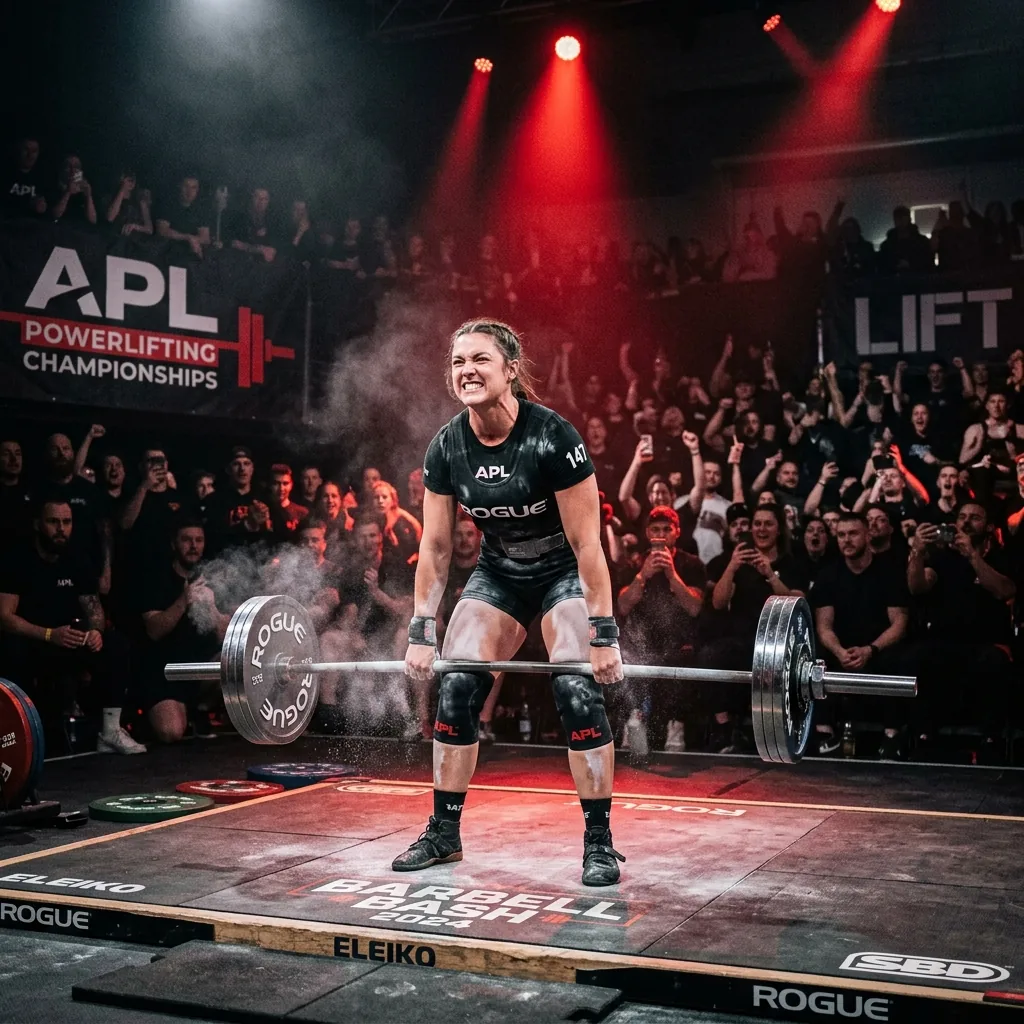 Powerlifting competition arena